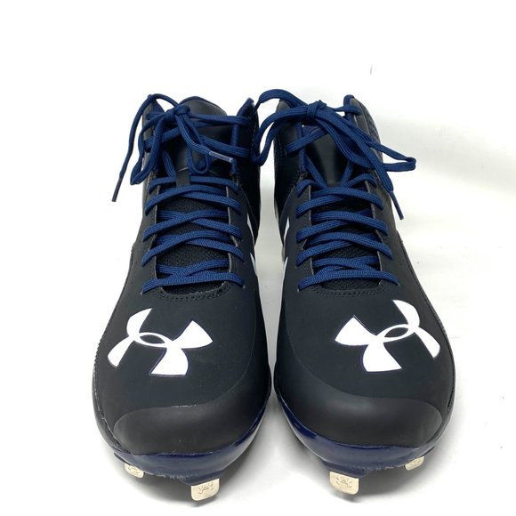 Under Armour UA Team Yard Mid ST Metal Cleat Black - Picture 6 of 8